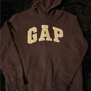 GAP Men's Dark Brown Hoodie Sweater